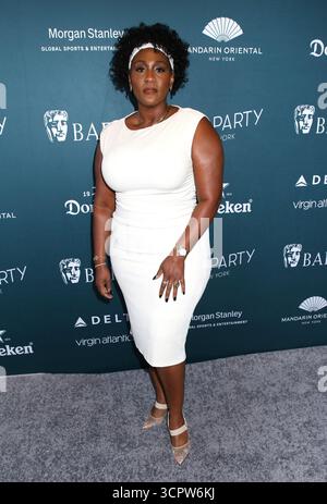 New York City, USA. September 2025. Mignon nahm an der BAFTA North America's NY Tea Party teil, die am 27. September 2025 im Mandarin Oriental in New York City stattfand © Steven Bergman/AFF-USA.COM Credit: AFF/Alamy Live News Stockfoto