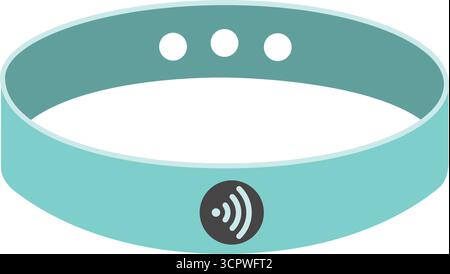 Nfc smart Armband Symbol. Flache Darstellung von NFC-schickes Armband Vector Symbol für Web Design Stock Vektor