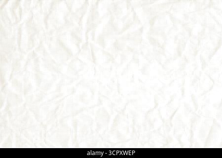 Weißer zerknitterter Papierhintergrund mit strukturiertem, faltigem Stil. Zerknitterte Papierstruktur aus Ecru. Vektor. Retro-Grunge-Vintage-Papierstruktur Stock Vektor