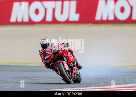 Motegi, Japon. September 2025. Rennen des MotoGP Motul Grand Prix von Japan auf dem Motegi Circuit. Japon, 28. September 2025 im Bild: Francesco Bagnaia Carreras del Gran Premio Motul de MotoGP de Japon en el Circuito de Motegi, Japon, 28 de Septiembre de 2025 POOL/MotoGP.com/Cordon Pressebilder sind nur für redaktionelle Zwecke bestimmt. Obligatorischer Vermerk: © MotoGP.com Credit: CORDON PRESS/Alamy Live News Stockfoto