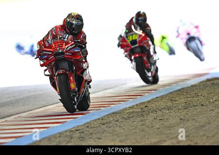 Motegi, Japon. September 2025. Rennen des MotoGP Motul Grand Prix von Japan auf dem Motegi Circuit. Japon, 28. September 2025 im Bild: Marc Marquez Carreras del Gran Premio Motul de MotoGP de Japon en el Circuito de Motegi, Japon, 28 de Septiembre de 2025 POOL/MotoGP.com/Cordon Pressebilder sind nur für redaktionelle Zwecke bestimmt. Obligatorischer Vermerk: © MotoGP.com Credit: CORDON PRESS/Alamy Live News Stockfoto