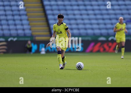 LEICESTER, GROSSBRITANNIEN. SEPTEMBER 2025. Ashleigh Neville aus Tottenham während des Barclays Womens Super League Spiels zwischen Leicester City und Tottenham Hotspur im King Power Stadium in Leicester, Großbritannien. Quelle: James Holyoak/Alamy Live News Stockfoto