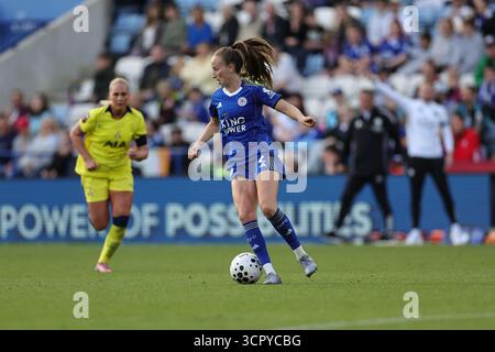 LEICESTER, GROSSBRITANNIEN. SEPTEMBER 2025. Sari Kees of Leicester City während des Barclays Womens Super League Spiels zwischen Leicester City und Tottenham Hotspur im King Power Stadium in Leicester, Großbritannien. Quelle: James Holyoak/Alamy Live News Stockfoto