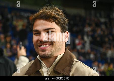 Antoine Dupont während der PSG-AJ Auxerre am 6. Tag der Ligue 1 Mc Donald's im Parc des Princes am 27. September 2025. - 27/09/2025 - Frankreich / Ile-de-France (Region) / Paris - Julien Mattia / Le Pictorium Stockfoto