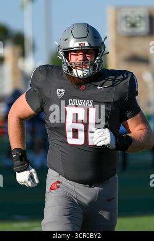 Fort Collins, CO, USA. September 2025. Christian Hilborn (61) während des College-Football-Spiels zwischen den Washington State Cougars und den Colorado State Rams im Sonny Lubick Field im Canvas Stadium in Fort Collins, CO. (Foto: Kevin Langley/Sports South Media). Quelle: csm/Alamy Live News Stockfoto