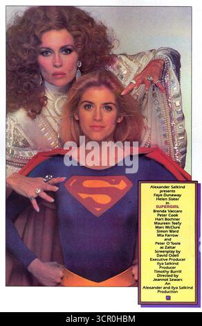 1984 Supergirl britischer Superheldenfilm von Jeannot Szwarc, basierend auf der DC Comics Figur. Es ist der vierte Film der Superman-Filmserie mit Helen Slater, Faye Dunaway Stockfoto