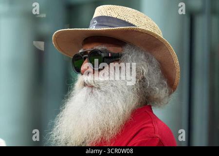 Mailand, Italien. September 2025. Sadhguru während des Fußballspiels der Serie A zwischen Mailand und Neapel im San Siro Stadion in Mailand, Norditalien - Sonntag, 28. September 2025. Sport - Fußball . (Foto: Spada/LaPresse) Credit: LaPresse/Alamy Live News Stockfoto