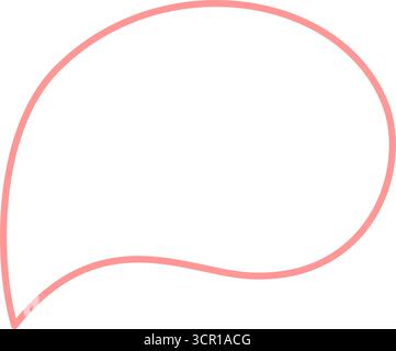 Fließende Handgezeichnete Sprechblase-Umrisse Stock Vektor