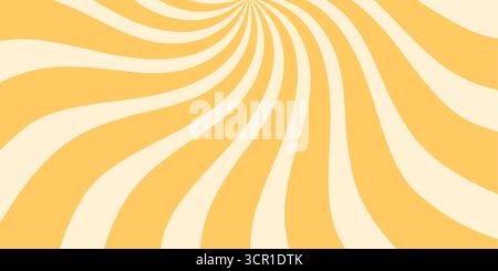 Grooviger Sun Burst Swirl Retro Hintergrund Stock Vektor