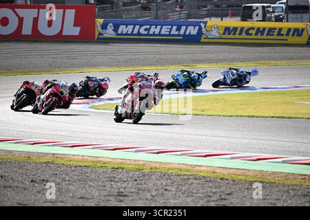 Motegi, Japan. September 2025. Ducati-Fahrer Francesco Bagnaia beim Sprint-Rennen im Mobility Resort Motegi der MotoGP Japan 2025. Quelle: Ranjith Kumar/AFLO/Alamy Live News Stockfoto