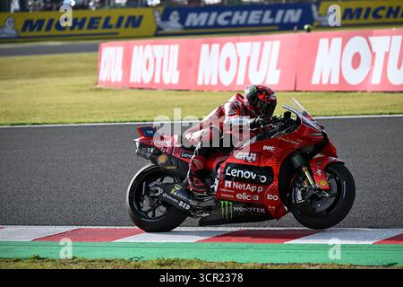 Motegi, Japan. September 2025. Ducati-Fahrer Francesco Bagnaia beim Sprint-Rennen im Mobility Resort Motegi der MotoGP Japan 2025. Quelle: Ranjith Kumar/AFLO/Alamy Live News Stockfoto