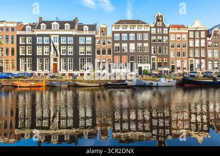 Landschaft von Leidsegracht, einem Kanal in Amsterdam, Niederländisch, Niederlande Stockfoto