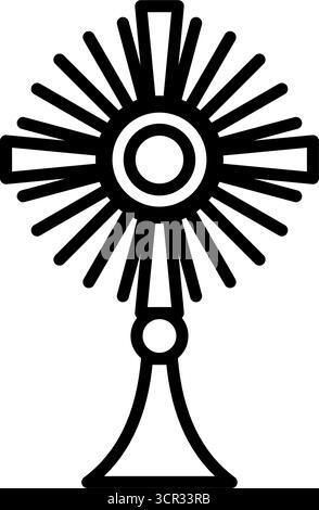 Heilige Monstranz - Vektorsymbol Stock Vektor