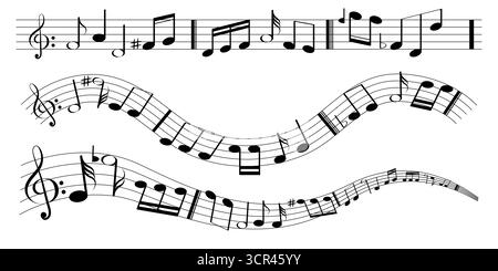 Notennotizen an einem Stab - Vektorillustration Stock Vektor