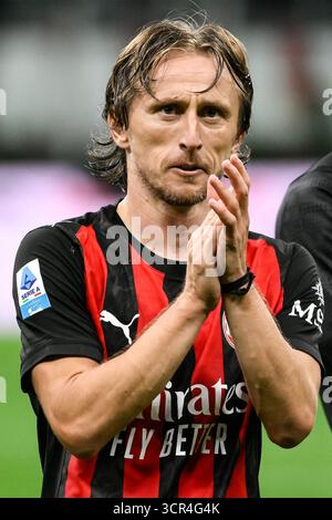 Mailand, Italien. September 2025. Während des Fußballspiels der Serie A 2025/2026 zwischen dem AC Mailand und dem SSC Napoli im San Siro Stadion in Mailand (Italien) am 28. September 2025. Quelle: Insidefoto/Alamy Live News Stockfoto