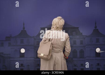 Warschau, Polen. September 2025. Arbeit am Wiederaufbau des Sächsischen Schlosses und des Schlosses Bruhl in Warschau, Polen, am 28. September 2025. (Foto: Weronika Kowalska/NurPhoto) Credit: NurPhoto SRL/Alamy Live News Stockfoto
