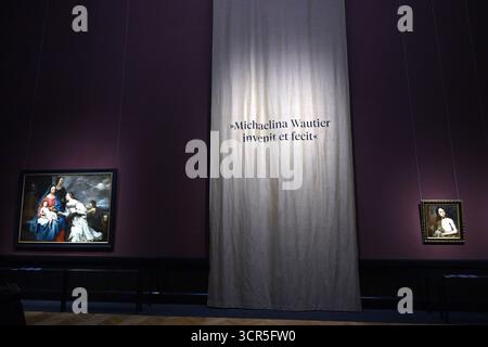 Wien, Österreich. September 2025. Ein königlicher Besuch der ausstellung „Michaelina Wautier, Maler“ im Kunsthistorischen Museum KHM in Wien, Österreich am Montag, den 29. September 2025. BELGA PHOTO ERIC LALMAND Credit: Belga News Agency/Alamy Live News Stockfoto