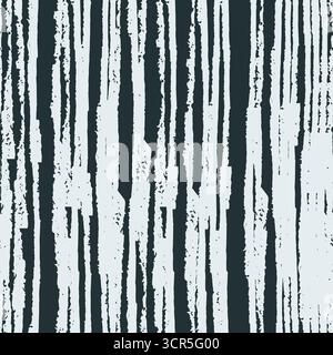 Nahtloses, sich wiederholendes Muster mit handgezeichneten Streifen mit ausgefransten Kanten Stock Vektor