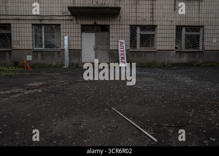 Kiew, Oblast Region, Ukraine. September 2025. Nach einem russischen Angriff auf die Ukraine am 28. September. (Kreditbild: © Gaby Schuetze/ZUMA Press Wire) NUR REDAKTIONELLE VERWENDUNG! Nicht für kommerzielle ZWECKE! Stockfoto
