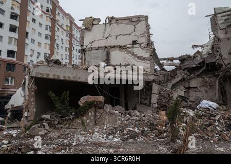 Kiew, Oblast Region, Ukraine. September 2025. Nach einem russischen Angriff auf die Ukraine am 28. September (Foto: © Gaby Schuetze/ZUMA Press Wire) NUR REDAKTIONELLE VERWENDUNG! Nicht für kommerzielle ZWECKE! Stockfoto
