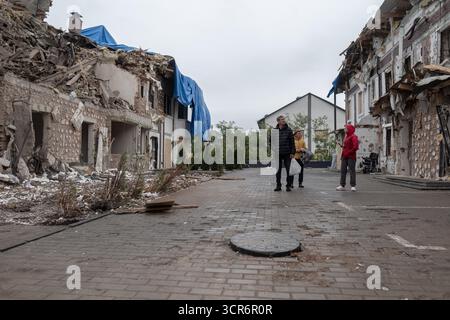 Kiew, Oblast Region, Ukraine. September 2025. Nach einem russischen Angriff auf die Ukraine am 28. September (Foto: © Gaby Schuetze/ZUMA Press Wire) NUR REDAKTIONELLE VERWENDUNG! Nicht für kommerzielle ZWECKE! Stockfoto