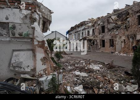 Kiew, Oblast Region, Ukraine. September 2025. Nach einem russischen Angriff auf die Ukraine am 28. September (Foto: © Gaby Schuetze/ZUMA Press Wire) NUR REDAKTIONELLE VERWENDUNG! Nicht für kommerzielle ZWECKE! Stockfoto