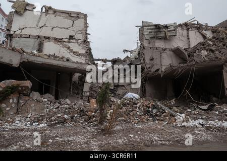 Kiew, Oblast Region, Ukraine. September 2025. Nach einem russischen Angriff auf die Ukraine am 28. September (Foto: © Gaby Schuetze/ZUMA Press Wire) NUR REDAKTIONELLE VERWENDUNG! Nicht für kommerzielle ZWECKE! Stockfoto