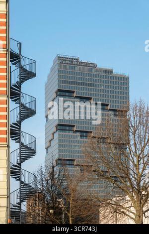 Edge East Side Tower, Deutschland, Berlin-Friedrichshain Stockfoto