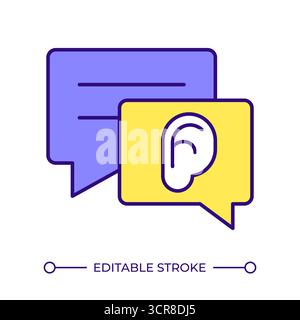 Farbsymbol für effektive Kommunikationsleitung Stock Vektor