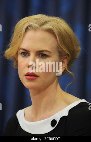 Manhattan, Vereinigte Staaten Von Amerika. November 2008. NEW YORK – 22. NOVEMBER: UNIFEM Goodwill Botschafterin der australischen Schauspielerin Nicole Kidman wird auf einer Pressekonferenz die Ergebnisse der Kampagne „Sag Nein zu Gewalt gegen Frauen“, einer internetbasierten Petition, am 25. November 2008 im Hauptquartier der Vereinten Nationen in New York bekanntgeben. UNIFEM ist der Frauenfonds bei den Vereinten Nationen, der die Menschenrechte von Frauen und die Gleichstellung von Frauen in über 100 Ländern fördert. Menschen: Nicole Kidman Credit: Storms Media Group/Alamy Live News Stockfoto