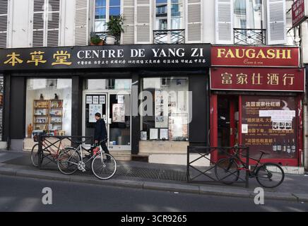 Paris, Frankreich. September 2025. Chinatown, Belleville District in Paris, Frankreich am 29. September 2025. Foto: Alain Apaydin/ABACAPRESS Credit: Abaca Press/Alamy Live News Stockfoto