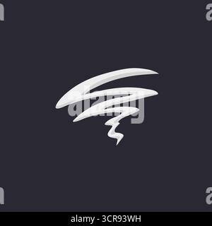 Cartoon Rauch Wolke, Vektor Weißes Aroma Oder Giftiger Dampf Dampf, Staub Dampf. Designelemente, Flow Mist oder Smoky Steam für Ihr Design Stock Vektor