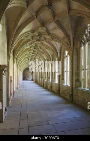 Kloster Bebenhausen, gotischer Kreuzgang, Sakralbau, historisches Gebäude, Architektur, ehemalige Zisterzienserabtei, mittelalterliches Kloster, denkmalgeschütztes Gebäude Stockfoto