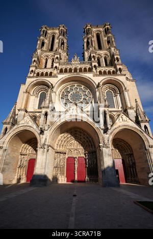 Kathedrale von Laon, Nordfrankreich, Hauts-de-France Stockfoto