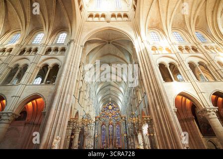 Kathedrale von Laon, Nordfrankreich, Hauts-de-France Stockfoto