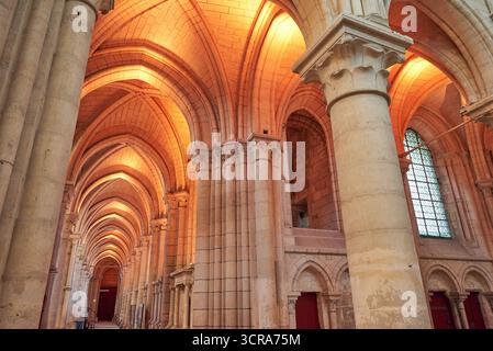 Kathedrale von Laon, Nordfrankreich, Hauts-de-France Stockfoto