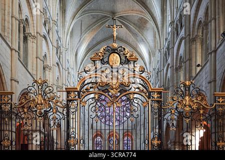 Kathedrale von Laon, Nordfrankreich, Hauts-de-France Stockfoto
