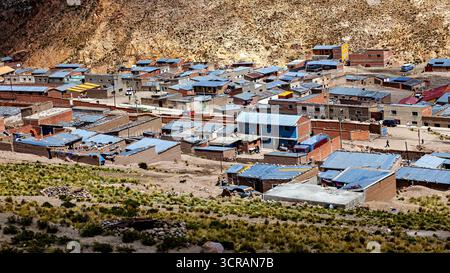 Blick über die Stadt Potosi in Bolivien Stockfoto