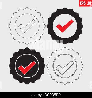 Symbol "Qualitätskontrolle genehmigt" - Vektor Stock Vektor