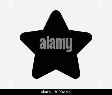 Star Icon Solid Black Shape Five Point Silhouette Weihnachtsdekoration Night Sky Bewertung Favorit Sign Symbol Holiday Celebration Deco Stock Vektor