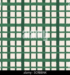 Karomuster Mit Grünem Weihnachtsmuster. Hintergrund Für Nahtlose Feiertage. Karomuster „Merry Christmas“, Geometrisches Quadratisches Design Stock Vektor