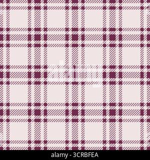 Klassisches Tweed-Karomuster. Geometrischer Karomuster in weinroter Farbe. Klassischer englischer Hintergrund Glen-Karo für Textildesign Stock Vektor