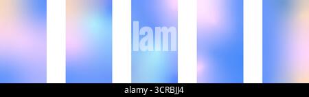 Holographischer Verlauf für den Winter einstellen. Pastellfarbener Weihnachtshintergrund, modernes winterblaues Verlaufsvektor-Design Stock Vektor