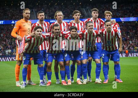 Madrid, Spanien, 30. September 2025: Die Atleti starteten während der 2. Runde der UEFA Champions League 2025-26 zwischen Atleti und Frankfurt am 30. September 2025 im Estadio Metropolitano in Madrid. Quelle: Alberto Brevers / Alamy Live News. Stockfoto