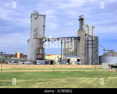 Cargill Grain Elevator am Mississippi River in East St. Louis Illinois 09.15.2025 Stockfoto