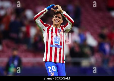 MADRID, SPANIEN - SEPTEMBER 30: Giuliano Simeone von Atletico de Madrid während des Spiels der UEFA Champions League 2025/26 Phase MD2 zwischen Atletico de Madrid und Eintracht Frankfurt am 30. September 2025 in Madrid. (Foto: QSP) Guthaben: QSP/Alamy Live News Stockfoto