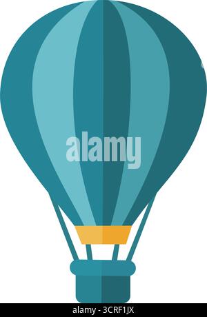 Ein Heißluftballon-Logo für Abenteuer, Reisen, Tourismus und Flugreisen für Unternehmen oder den persönlichen Gebrauch Stock Vektor