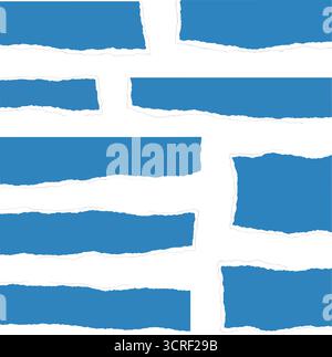 Gerissenes Papier - Rahmen Mit Rauen Kanten, Gezackte Rechteckformen Vektor-Sammlung Stock Vektor