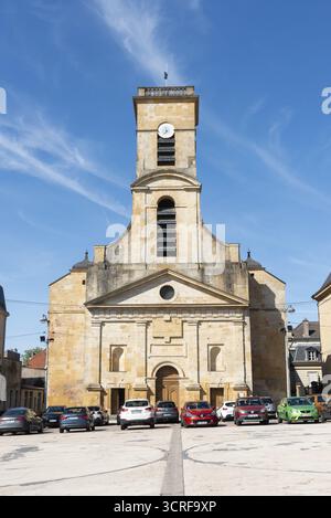 Kirche Saint-Dagobert, historisches Denkmal, Place Darche, Paradeplatz, Longwy, Departement Meurthe-et-Moselle, Grand Est, Frankreich Stockfoto