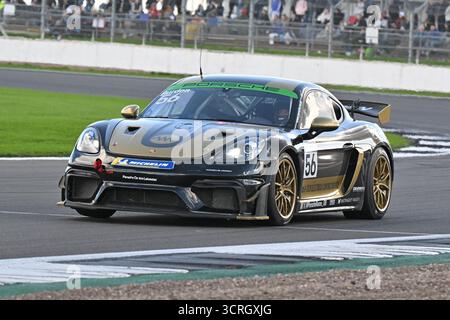 Dean Burden, LFP Motorsport, Porsche 718 Cayman GT4 RS Clubsport, Porsche Sprint Challenge Großbritannien 2025, eine einzige Marque-Serie mit allen Fahrern Stockfoto